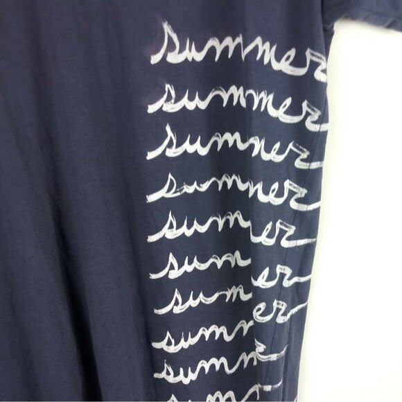"Summer Is My Way of Life" Women's T-Shirt M Blue Casual Soft Girl Handmade NYC - Picture 2 of 6